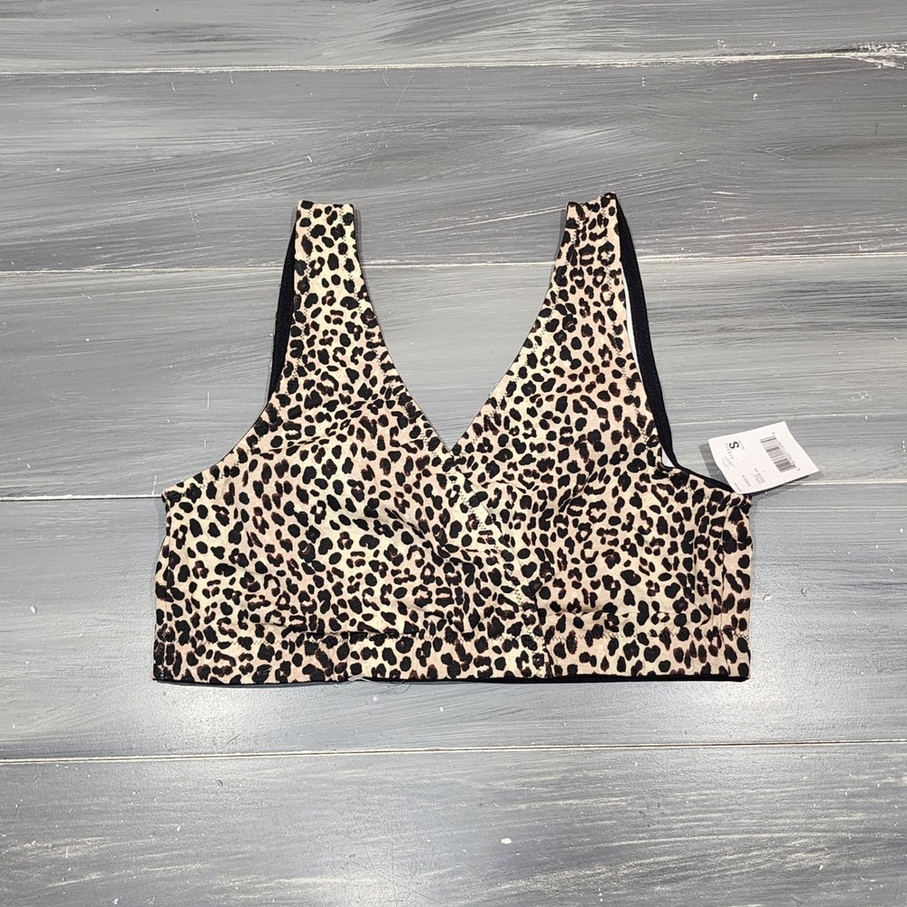 Motherhood Nursing Leopard Print‎ Cotton Sleep Bra Small NWT